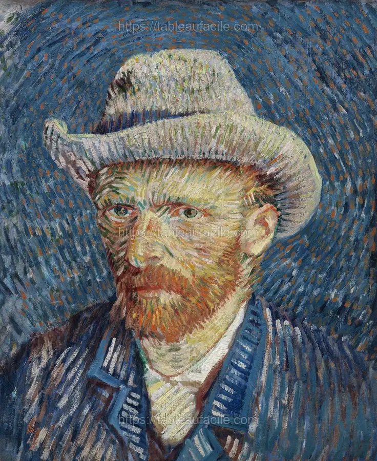 Vincent van Gogh_s Self-Portrait with Grey Felt Hat (1887) apercu