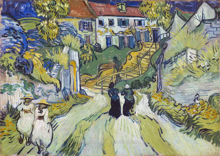 Vincent van Gogh_s Stairway at Auvers (1890) apercu