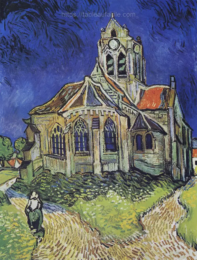 Vincent van Gogh_s The Church at Auvers (1890) apercu