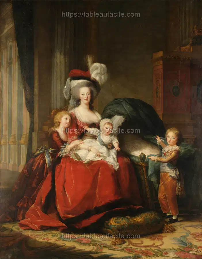 Depicted people Marie-Antoinette, Marie-Thérèse, Louis-Charles and Louis-Joseph apercu