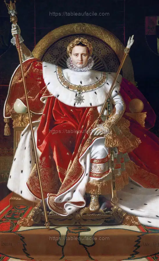 Jean Auguste Dominique Ingres_s Napoleon I on His Imperial Throne (1806) apercu