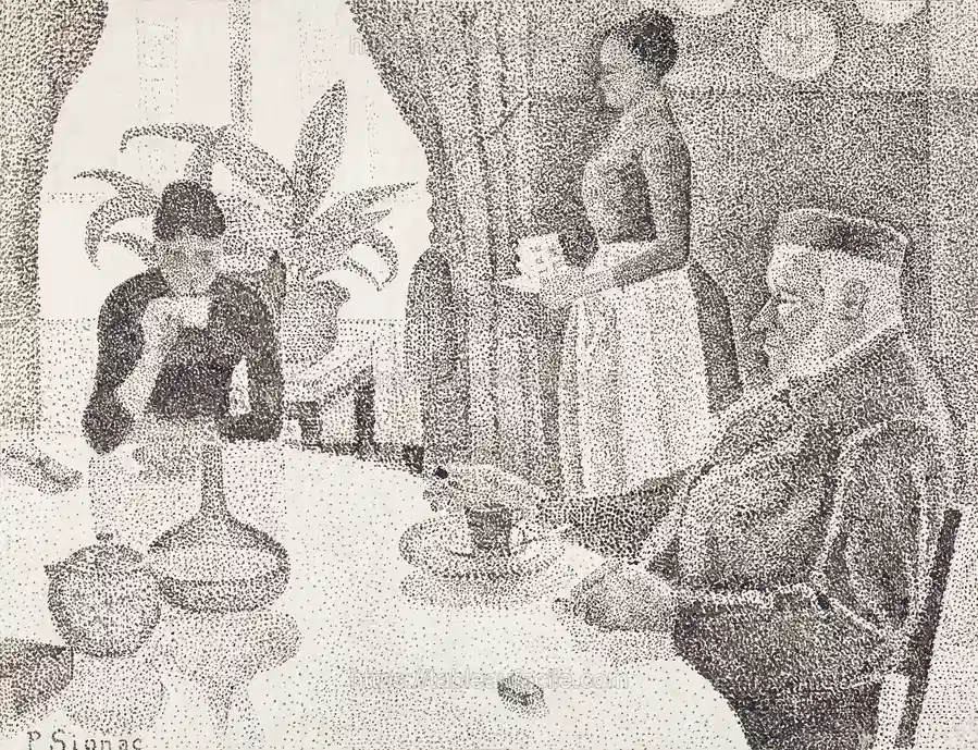 The Dining Room (ca. 1886–1887) Paul Signac apercu