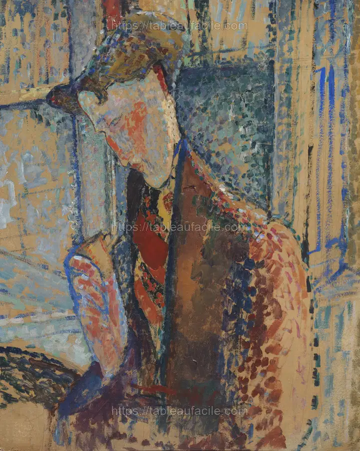 Amedeo Modigliani_s Reverie (Study for the Portrait of Frank Burty Haviland) (1914) apercu
