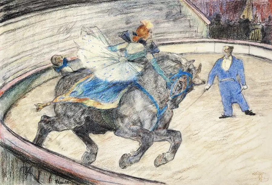At the Circus Work in the Ring (1899) Henri de Toulouse–Lautrec apercu