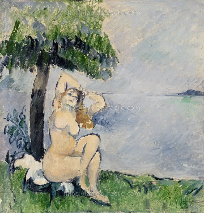 Bather at the Seashore (Baigneuse au bord de la mer) (ca.1875) by Paul Cézanne apercu