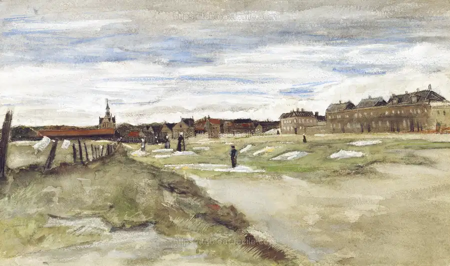 Bleaching Ground at Scheveningen (1882) by Vincent Van Gogh apercu