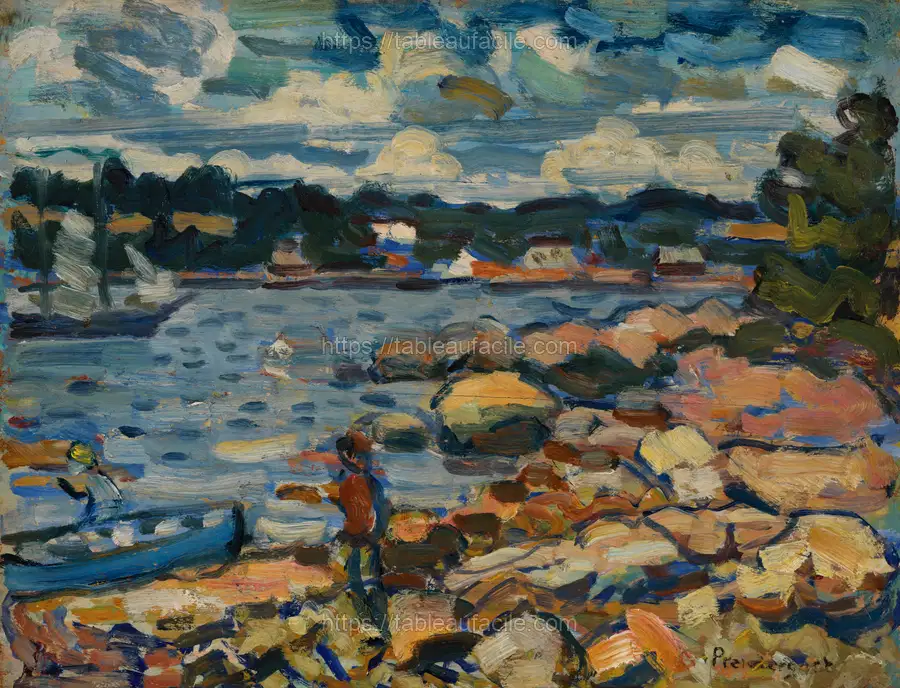Brooksville, Maine (River & Rocks) by Maurice Brazil Prendergast apercu
