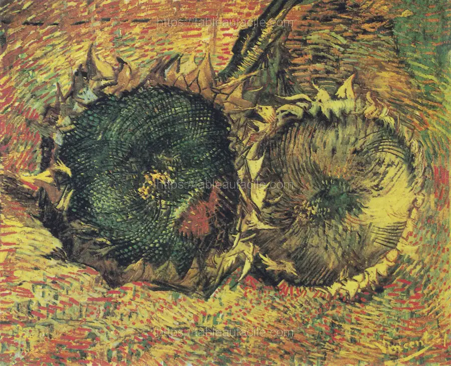 Vincent van Gogh_s Two Cut Sunflowers (1887) apercu