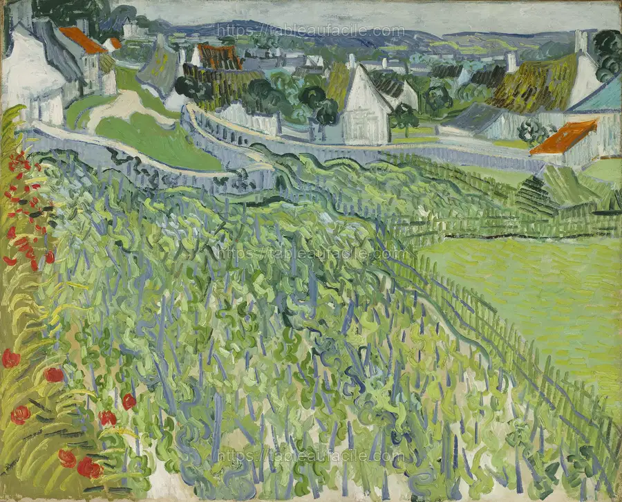 Vincent van Gogh_s Vineyards at Auvers apercu