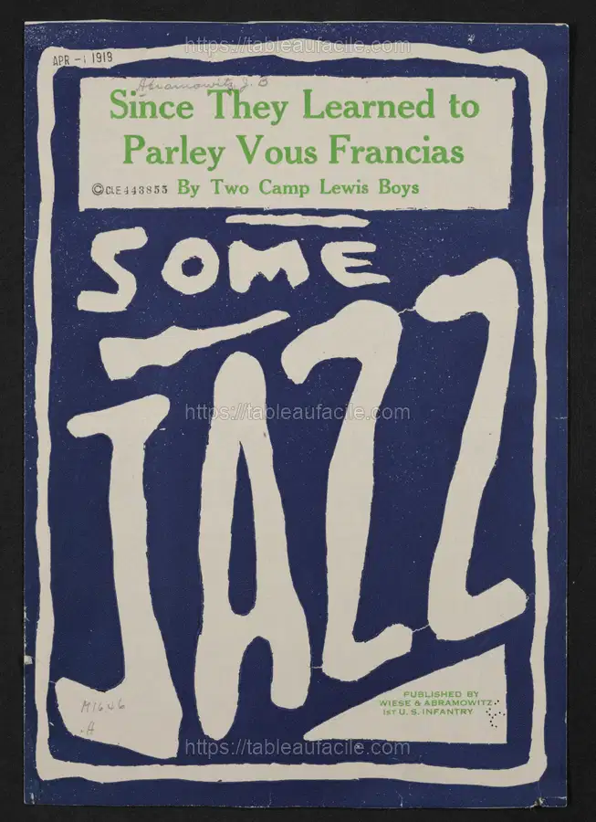Since they learned to parley vous francias a jazz one step (1919) apercu