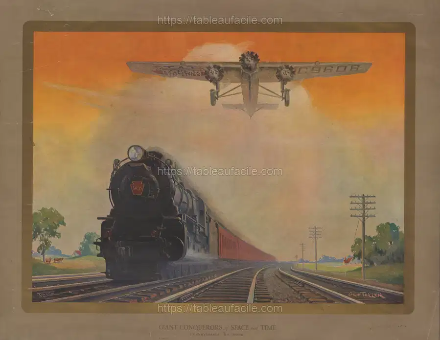 Giant conquerers of space and time Pennsylvania Railroad (1931) apercu
