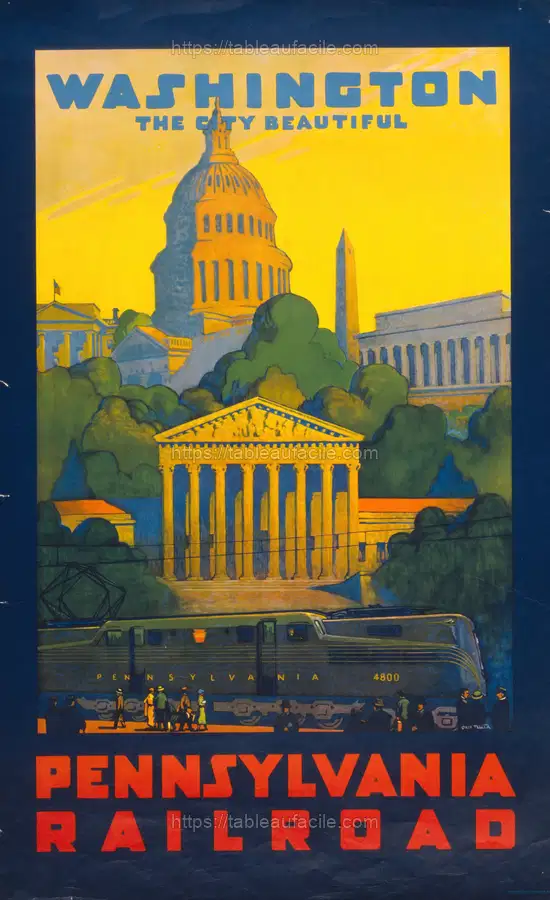 Pennsylvania Railroad – Washington, the city beautiful (1940) apercu