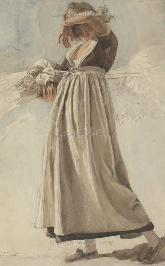 A Peasant Girl Shading Her Eyes apercu
