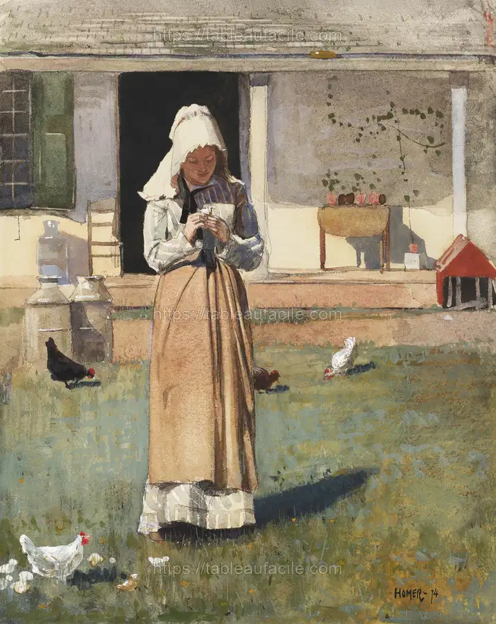 A Sick Chicken (1874) by Winslow Homer apercu