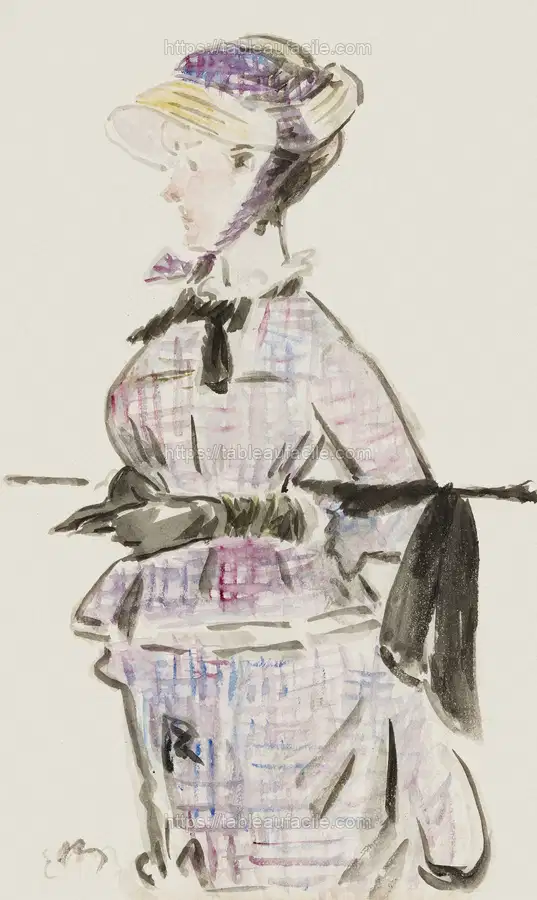 Femme en Costume de Voyage (1880)  by Édouard Manet apercu