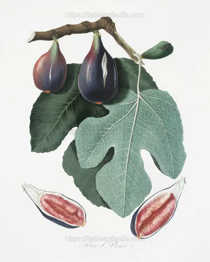Fig (Figus Carica) from Pomona Italiana (1817 - 1839) by Giorgio Gallesio apercu