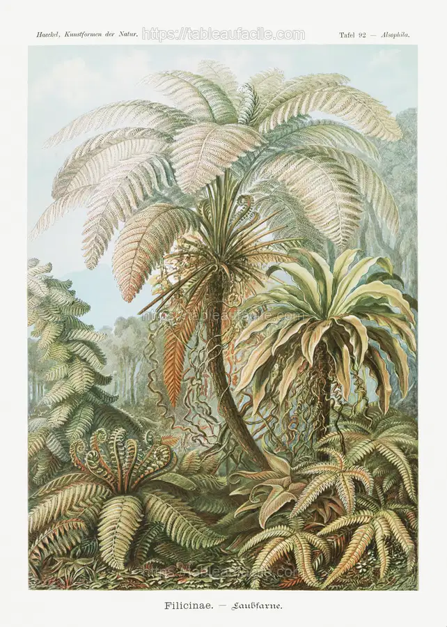 Filicinae–Laubfarne from Kunstformen der Natur (1904) by Ernst Haeckel apercu