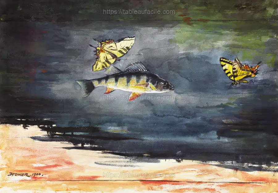 Fish and Butterflies (1900) by Winslow Homer apercu