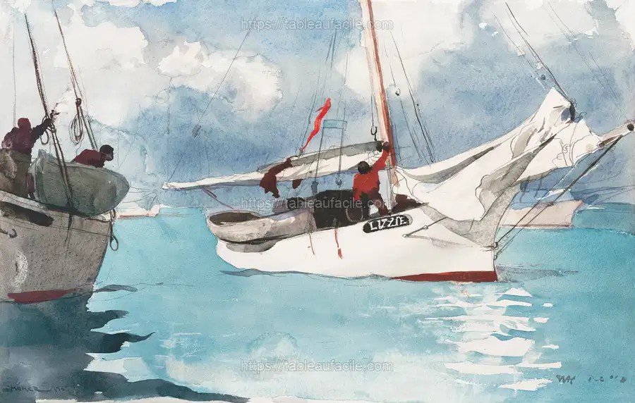 Fishing Boats, Key West (1903) by Winslow Homer apercu