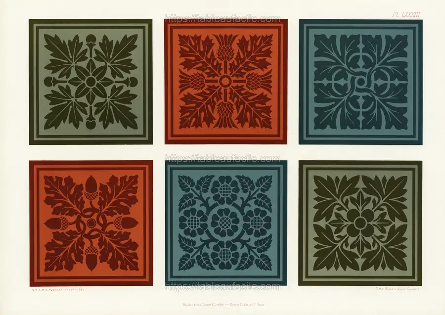 Floral pattern.  by G.A Audsley and M.A. Audsley. apercu