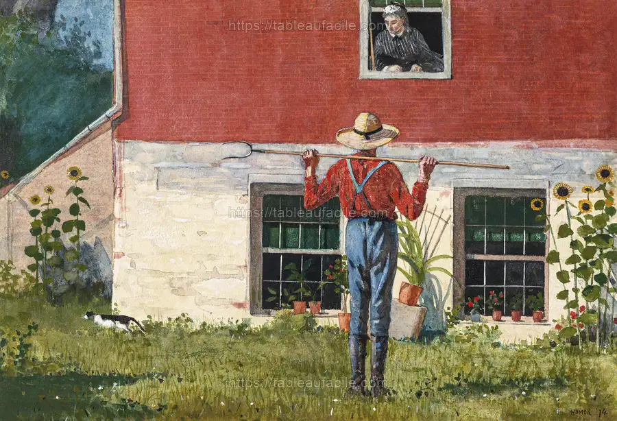 In the Garden (1874) by Winslow Homer apercu