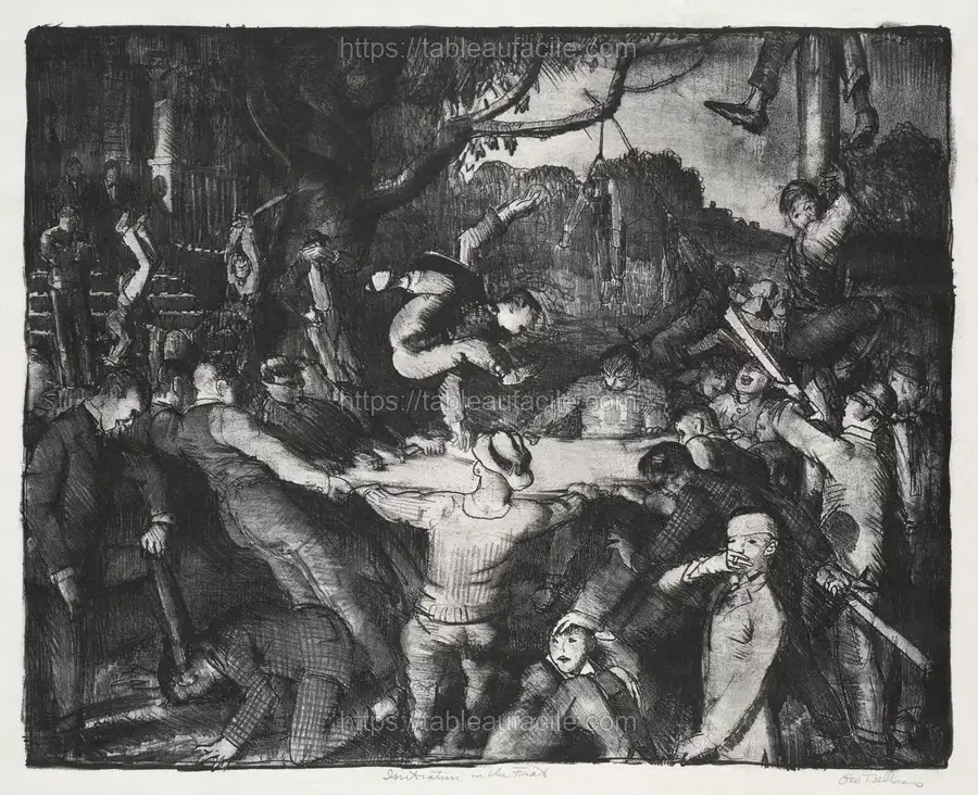 Initiation in the frat (1917)  by George Wesley Bellows apercu