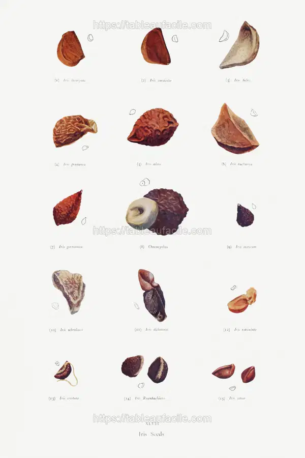 Iris Seeds from The genus Iris by William Rickatson Dykes apercu