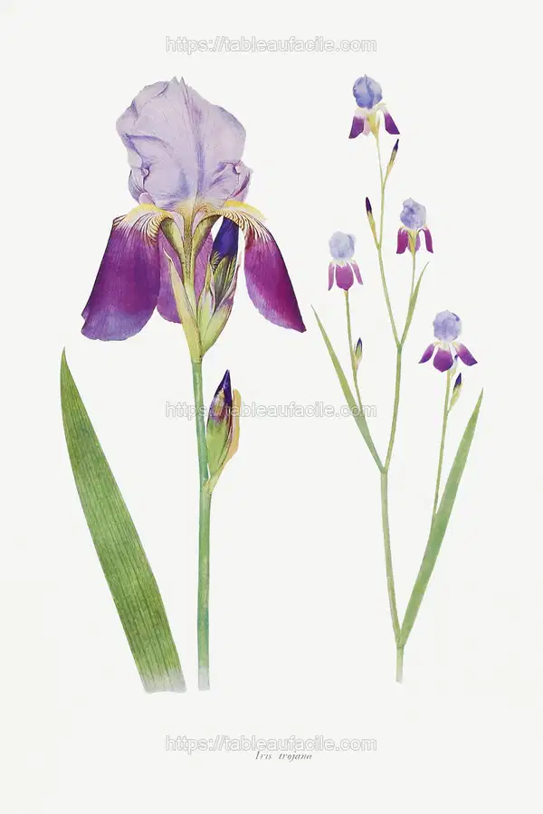 Iris Trojana from The genus Iris by William Rickatson Dykes apercu
