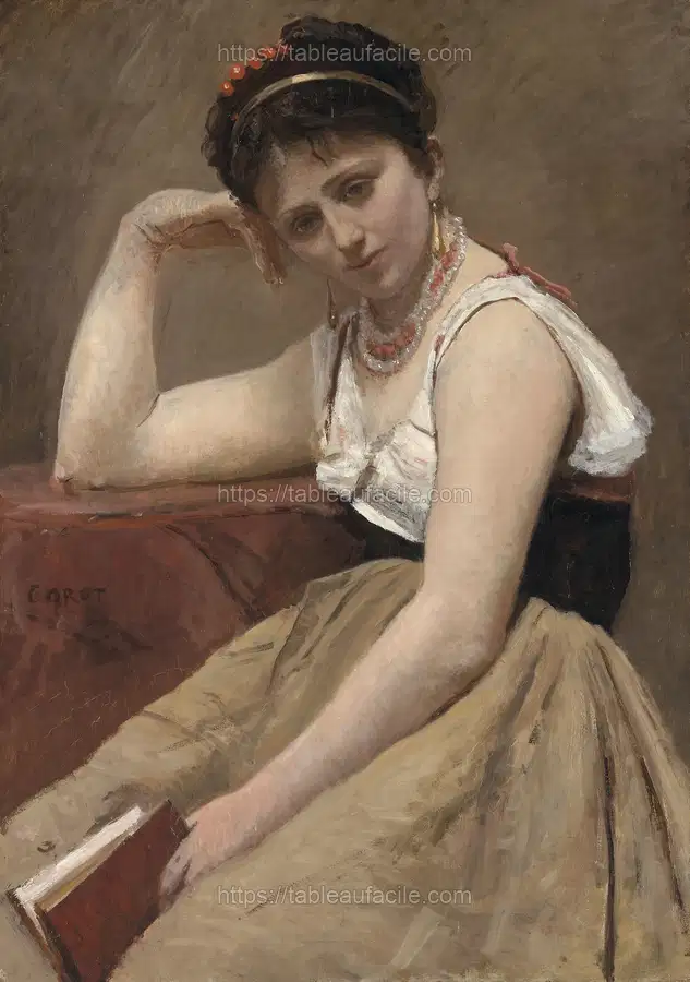 Jean Baptiste Camille Corot - Interrupted Reading apercu