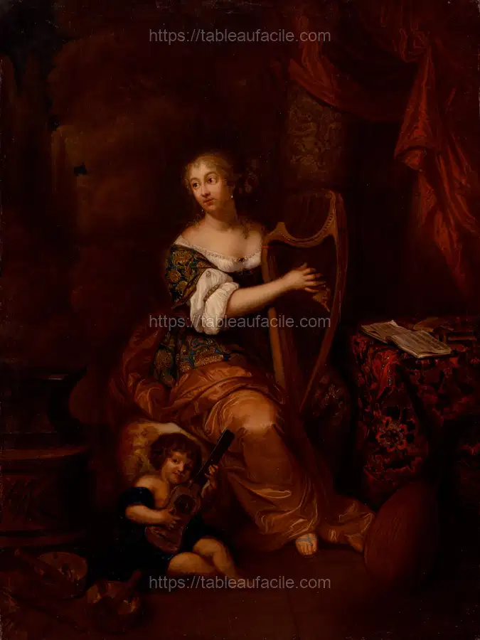 Madame de montespan with her son apercu