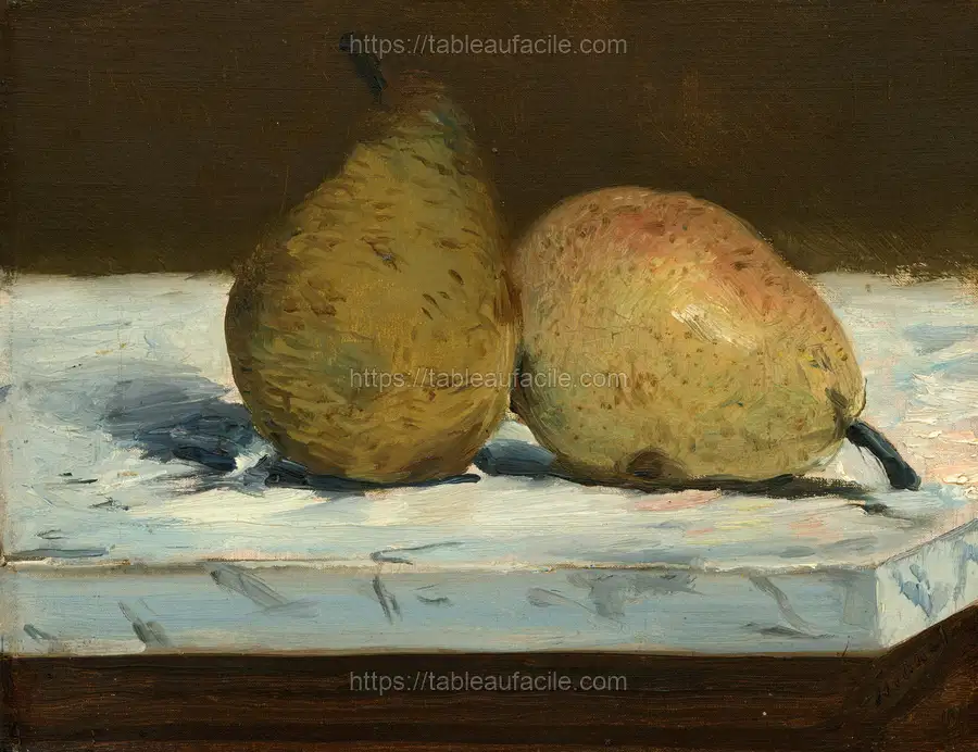 Pears (1880) painting in high resolution by Edouard Manet apercu