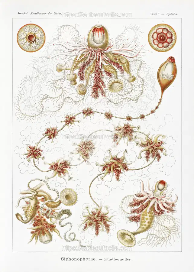 Siphonophorae–Staatsquallen 1904) by Ernst Haeckel apercu